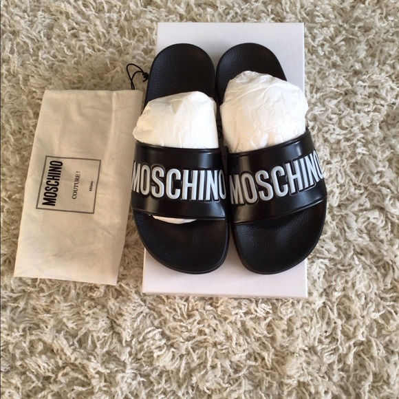 MOSCHINO COUTURE! - logo slides - EU38 or USA 7-7.5 - Picture 3 of 6